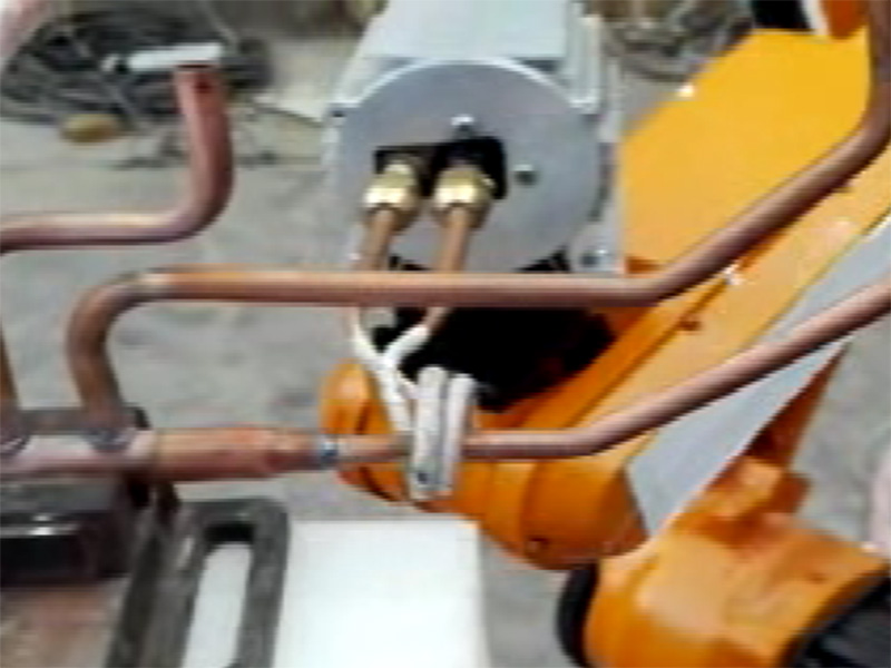 Induction Brazing of Copper Pipe Robotic Arm