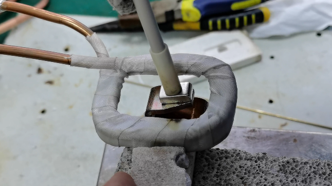低压电器触点高频钎焊